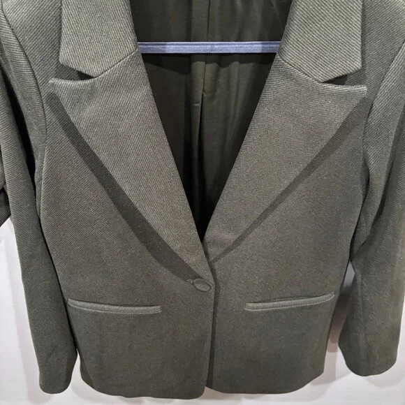 Good American Women Belted Structured Blazer SZ 3/4 L/XL - Picture 2 of 16